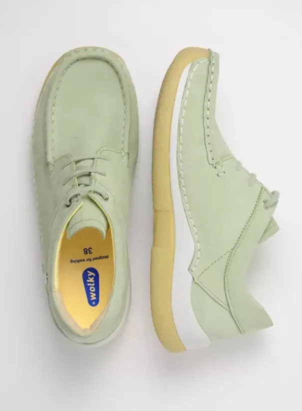 Veterschoenen|Voorjaar/zomer|Wolky Celebration lichtgroen nubuck