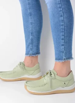 Veterschoenen|Voorjaar/zomer|Wolky Celebration lichtgroen nubuck