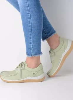 Veterschoenen|Voorjaar/zomer|Wolky Celebration lichtgroen nubuck