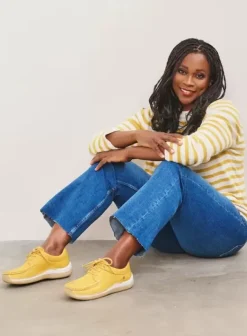 Sneakers|Veterschoenen|Wolky Celebration geel leer