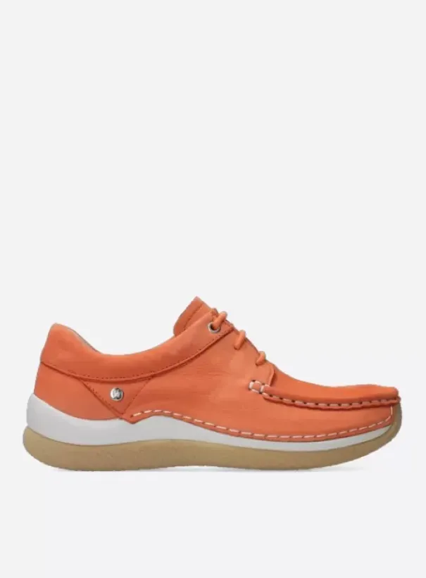 Sneakers|Veterschoenen|Wolky Celebration oranje nubuck