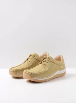 Sneakers|Veterschoenen|Wolky Celebration lichtgroen nubuck