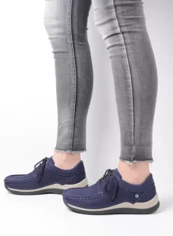 Sneakers|Veterschoenen|Wolky Celebration paars nubuck