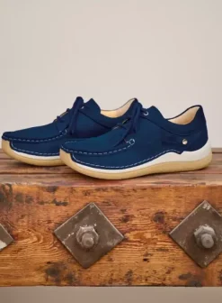 Sneakers|Veterschoenen|Wolky Celebration denim nubuck