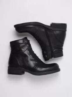Hielspoor|Biker boots|Wolky Center zwart leer
