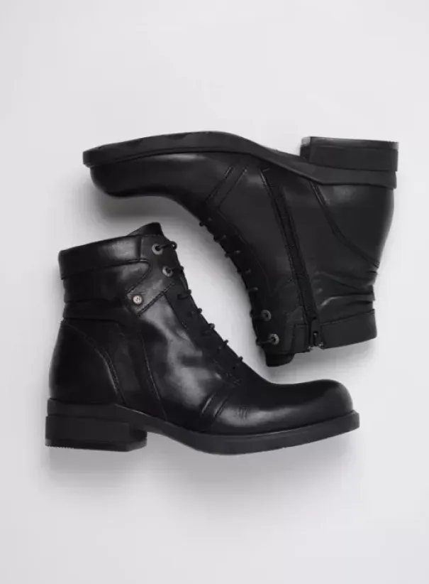 Hielspoor|Biker boots|Wolky Center zwart leer