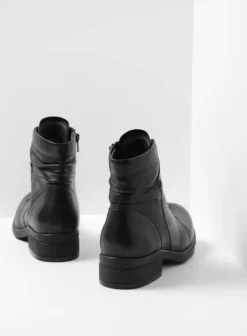 Hielspoor|Biker boots|Wolky Center zwart leer