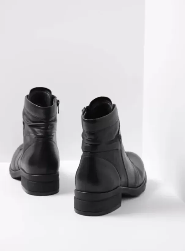 Hielspoor|Biker boots|Wolky Center zwart leer