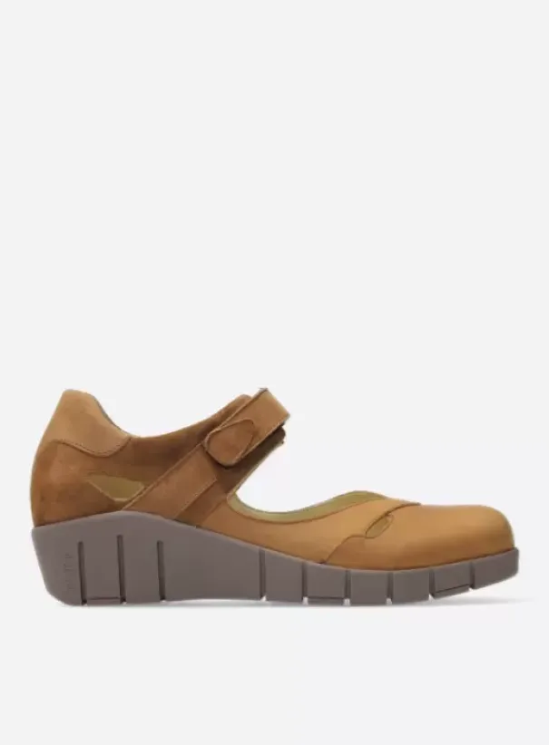 Hielspoor|Bandschoenen|Wolky Charlotte middenbruin nubuck
