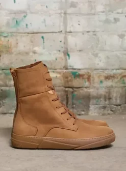 Laarzen|Veterschoenen|Wolky Check cognac nubuck