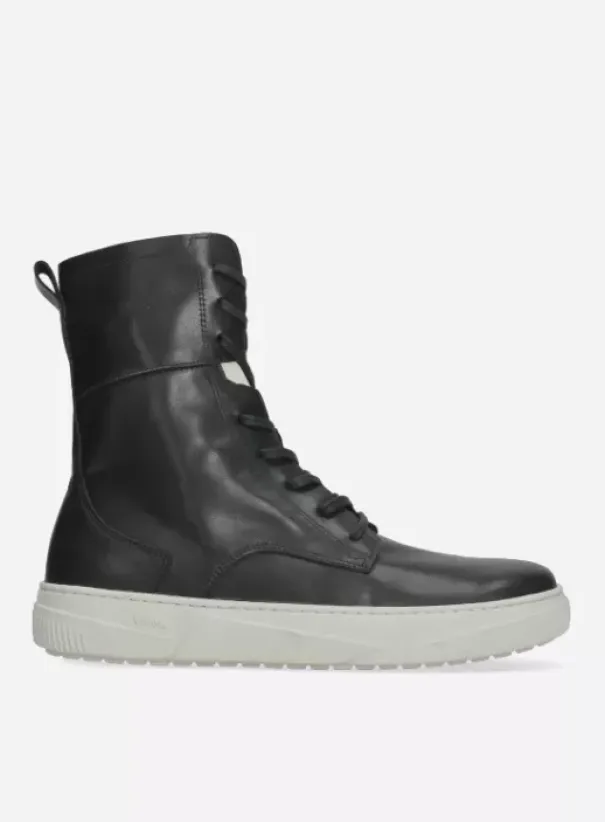 Laarzen|Veterschoenen|Wolky Check zwart leer