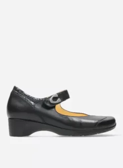 Bandschoenen|Wolky Chili zwart leer