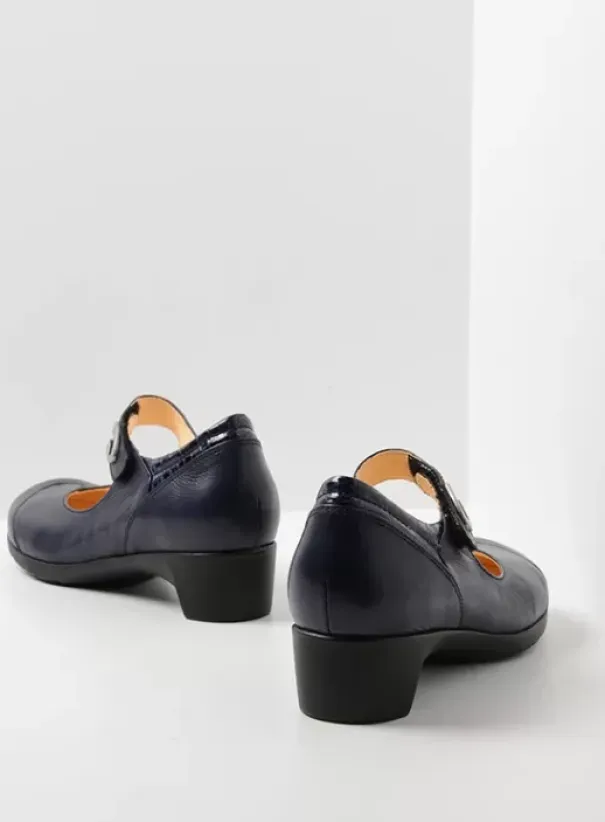 Bandschoenen|Wolky Chili blauw leer