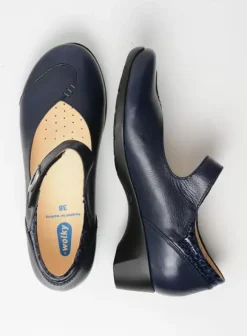 Bandschoenen|Wolky Chili blauw leer