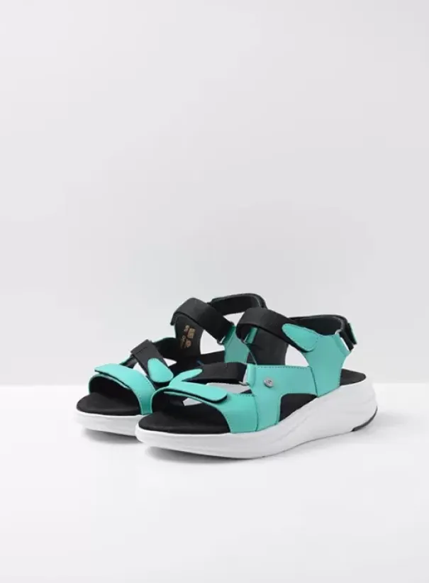 Sandalen|Wolky Cirro turquoise leer