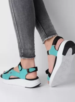 Sandalen|Wolky Cirro turquoise leer