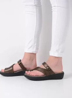 Slippers|Voorjaar/zomer|Wolky Collins brons leer