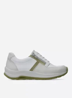 Wandelschoenen|Sneakers|Wolky Comrie wit/groen combi leer