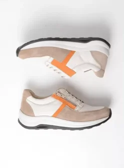 Wandelschoenen|Sneakers|Wolky Comrie beige/safari combi leer
