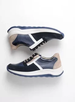 Wandelschoenen|Sneakers|Wolky Comrie denim combi leer