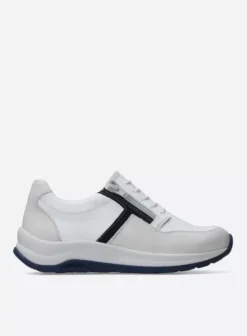 Wandelschoenen|Sneakers|Wolky Comrie wit/denim combi leer