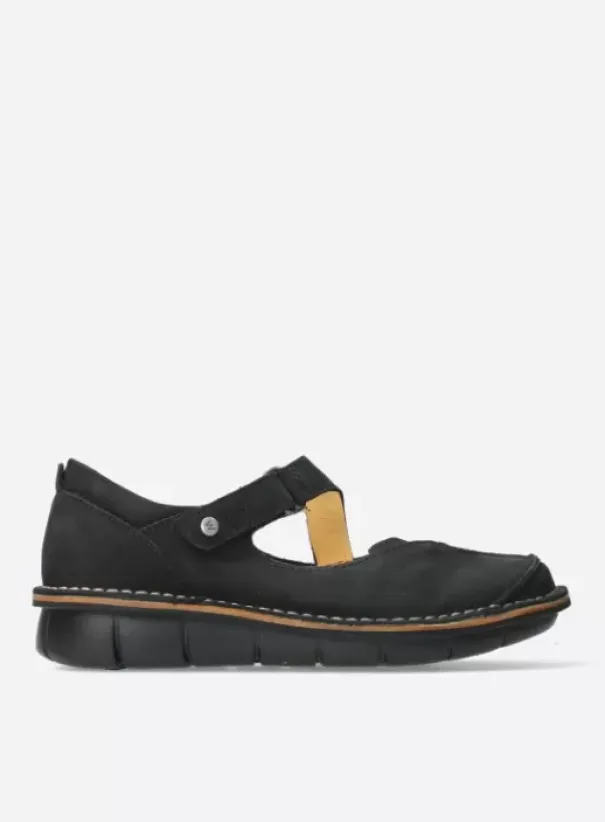 Bandschoenen|Wolky Cordoba zwart nubuck
