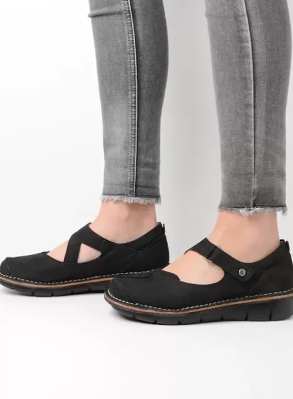 Bandschoenen|Wolky Cordoba zwart nubuck
