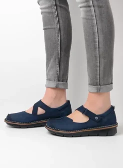 Bandschoenen|Wolky Cordoba blauw nubuck