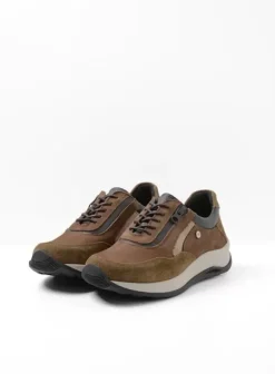 Wandelschoenen|Sneakers|Wolky Cupar taupe combi leer