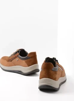 Wandelschoenen|Sneakers|Wolky Cupar cognac combi leer