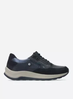 Wandelschoenen|Sneakers|Wolky Cupar blauw combi leer