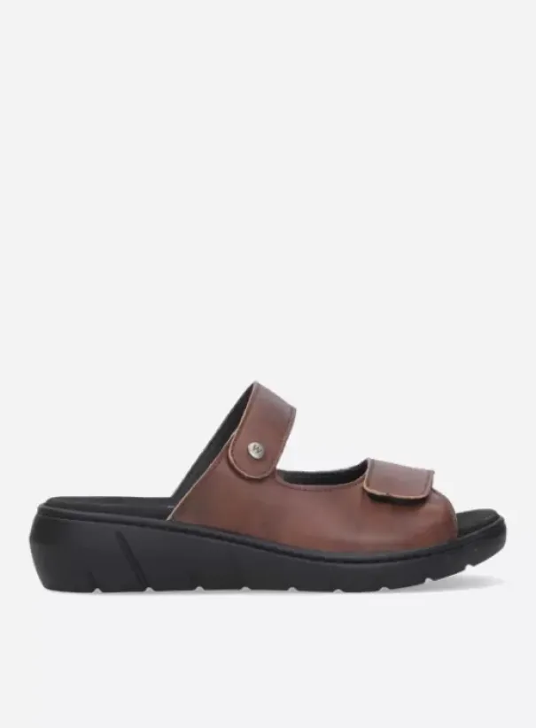 Slippers|Wolky Cyprus cognac leer