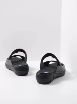 Slippers|Wolky Cyprus zwart leer