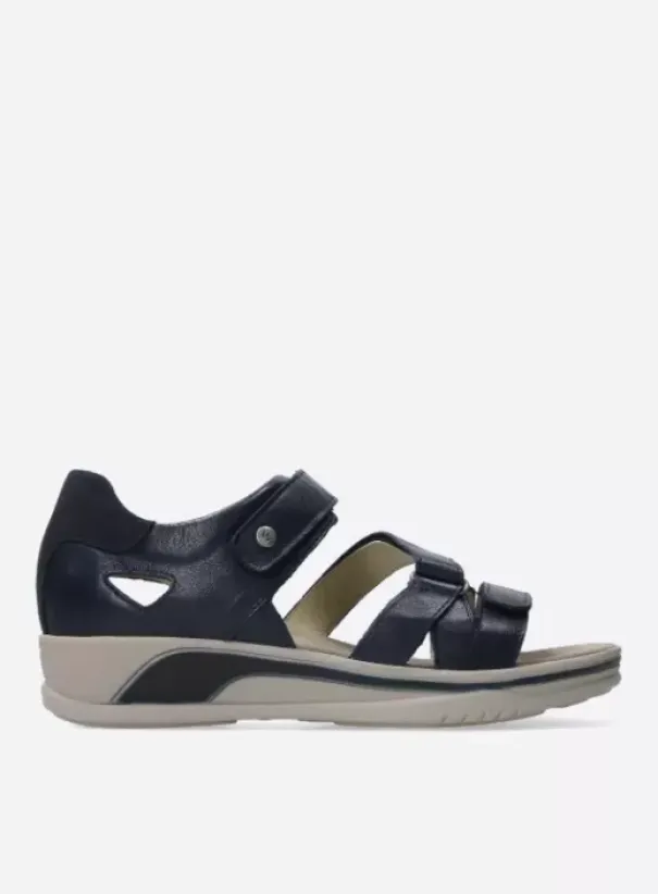Sandalen|Voorjaar/zomer|Wolky Desh blauw leer