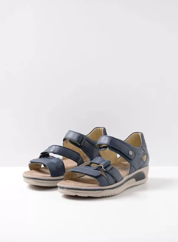 Sandalen|Voorjaar/zomer|Wolky Desh blauw leer