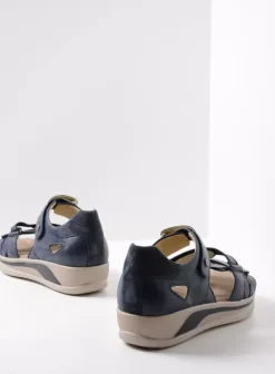 Sandalen|Voorjaar/zomer|Wolky Desh blauw leer
