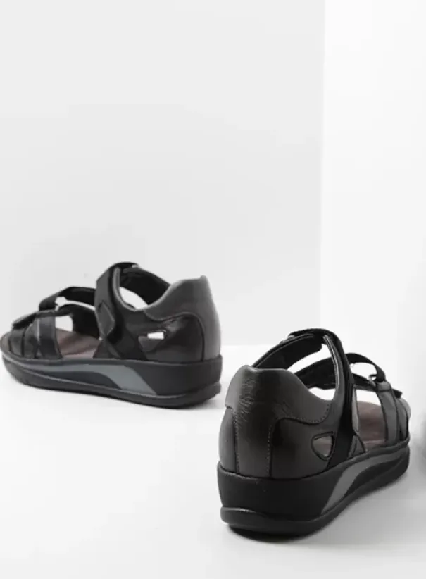 Sandalen|Voorjaar/zomer|Wolky Desh zwart leer
