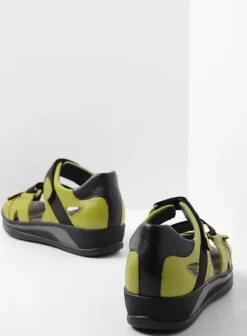 Sandalen|Voorjaar/zomer|Wolky Desh olijfgroen leer