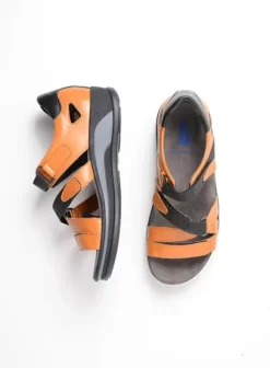 Sandalen|Voorjaar/zomer|Wolky Desh oranje leer