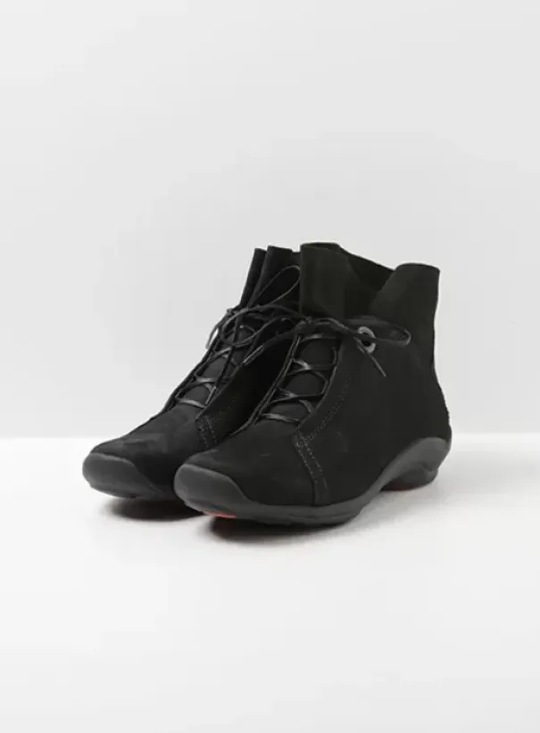 Veterschoenen|Wolky Diana zwart nubuck