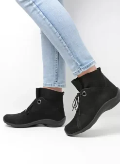 Veterschoenen|Wolky Diana zwart nubuck