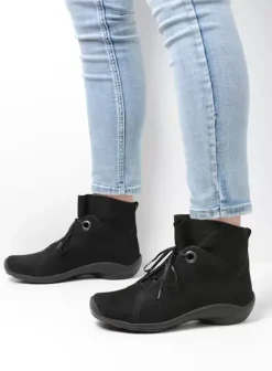 Veterschoenen|Wolky Diana zwart nubuck