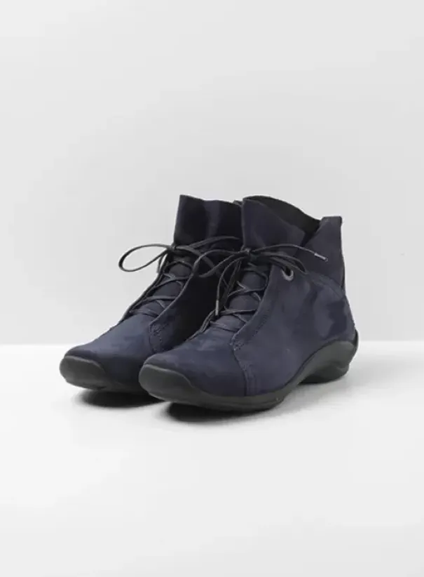 Veterschoenen|Wolky Diana blauw nubuck