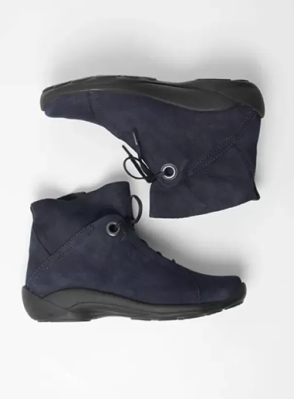 Veterschoenen|Wolky Diana blauw nubuck