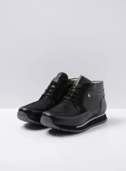 Wandelschoenen|Sneakers|Wolky e-Boot zwart stretch leer