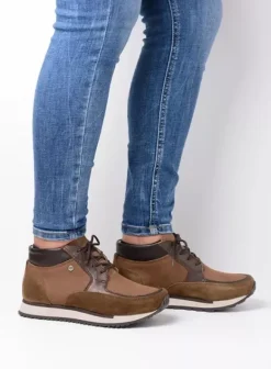 Wandelschoenen|Sneakers|Wolky e-Boot taupe combi leer