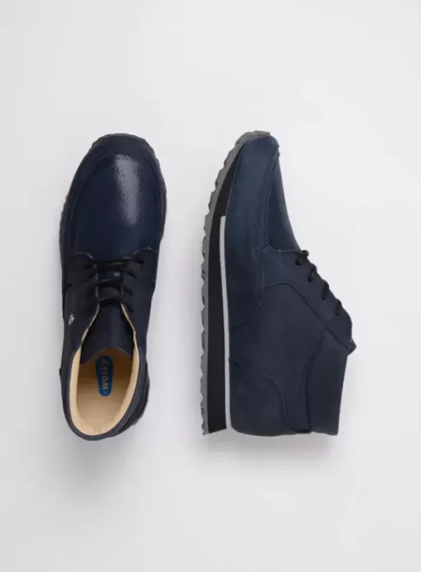 Wandelschoenen|Sneakers|Wolky e-Boot blauw stretch nubuck