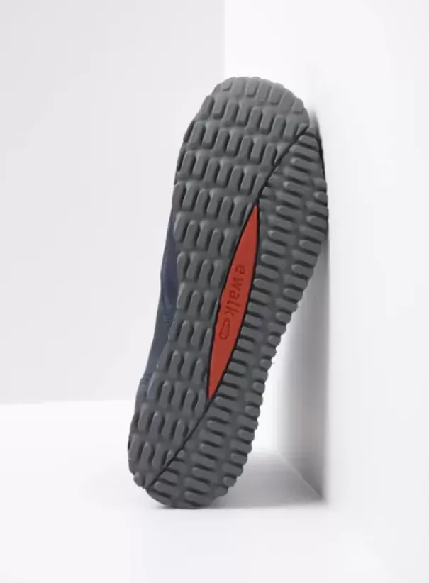 Wandelschoenen|Sneakers|Wolky e-Boot blauw stretch nubuck