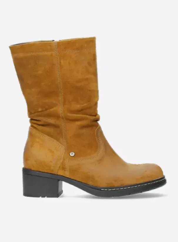 Laarzen|Wolky Edmonton donker oker suede