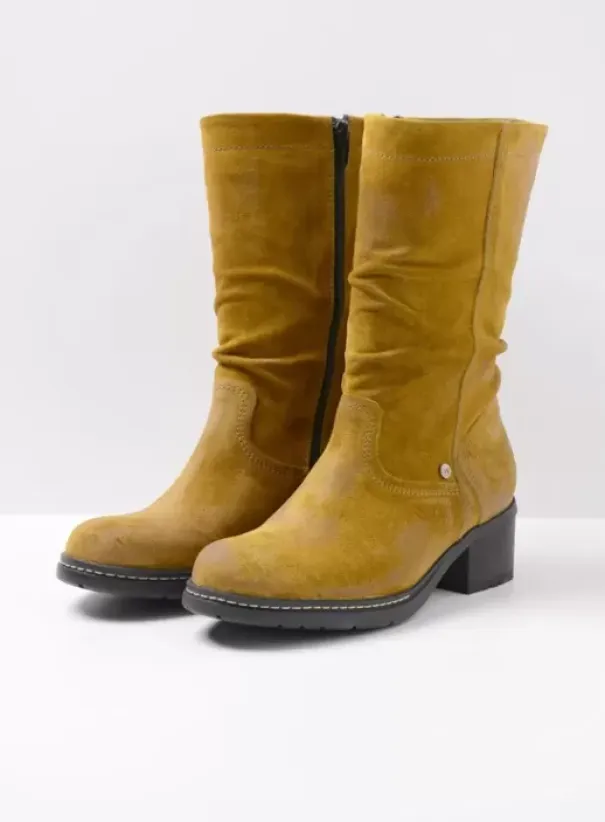 Laarzen|Wolky Edmonton donker oker suede